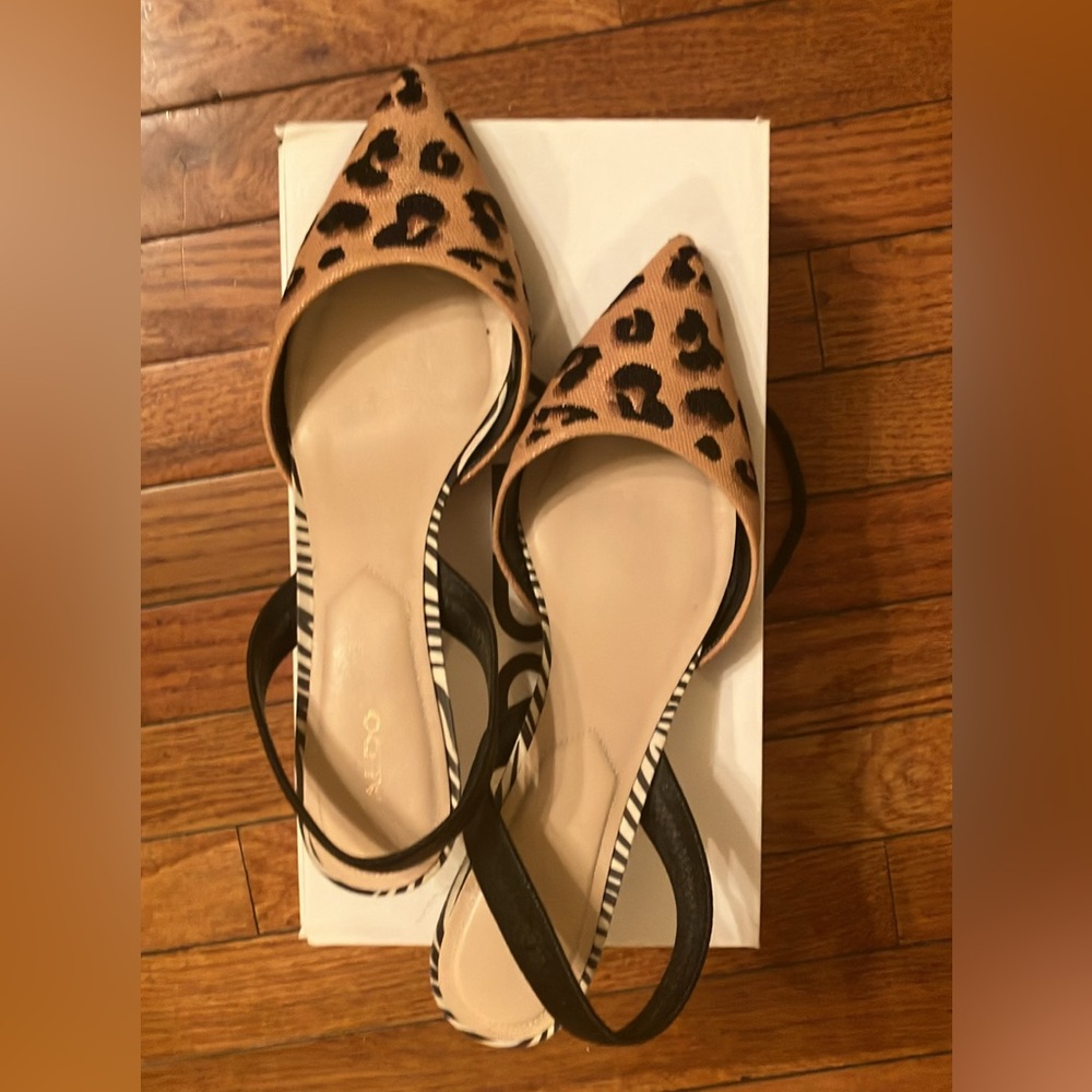 Like-New Aldo Leopard Kitten Heels